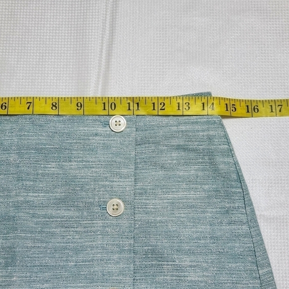 Nwt Loft 50% Linen Metallic Stripe Mini Skirt - Picture 6 of 9